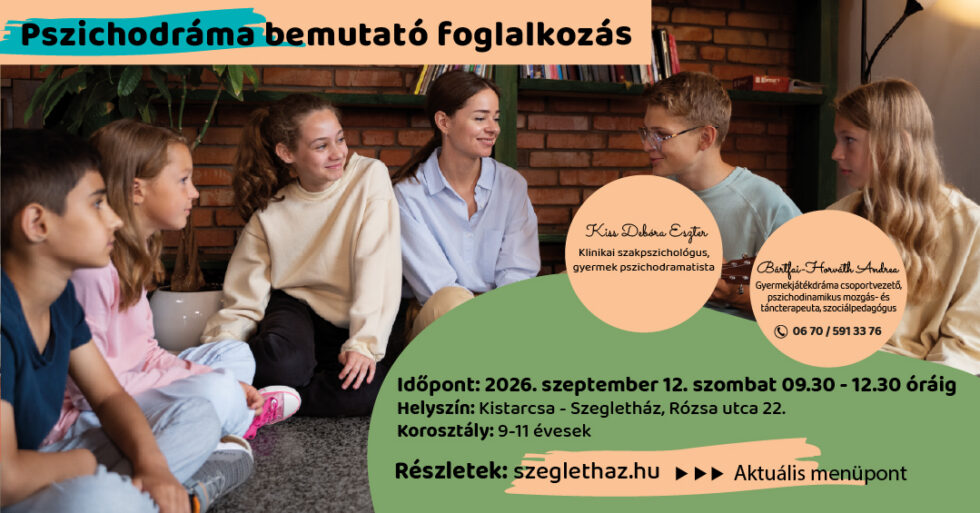 Pszichodráma bemutató foglalkozás plakát